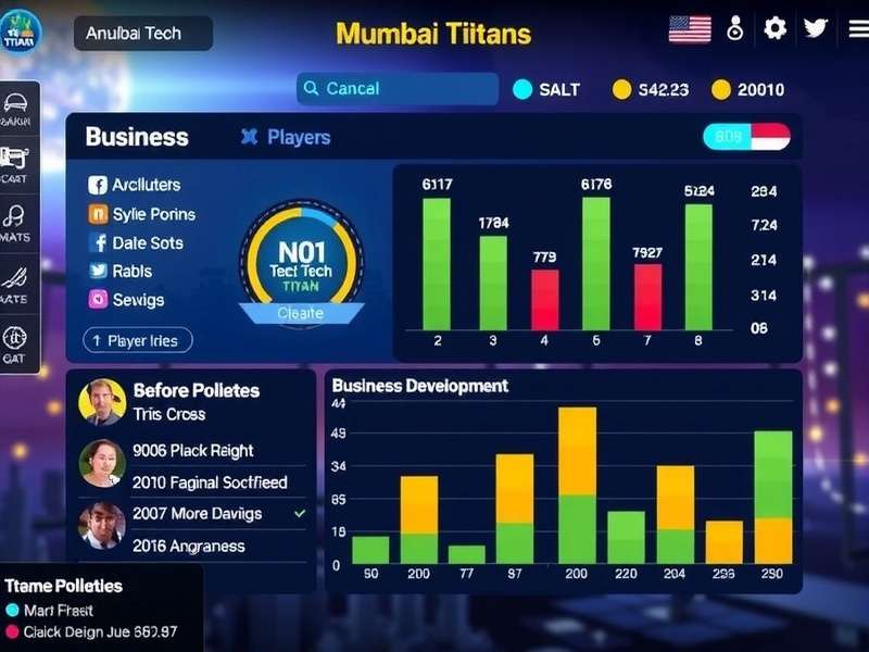 Mumbai Tech Titans player statistics chart